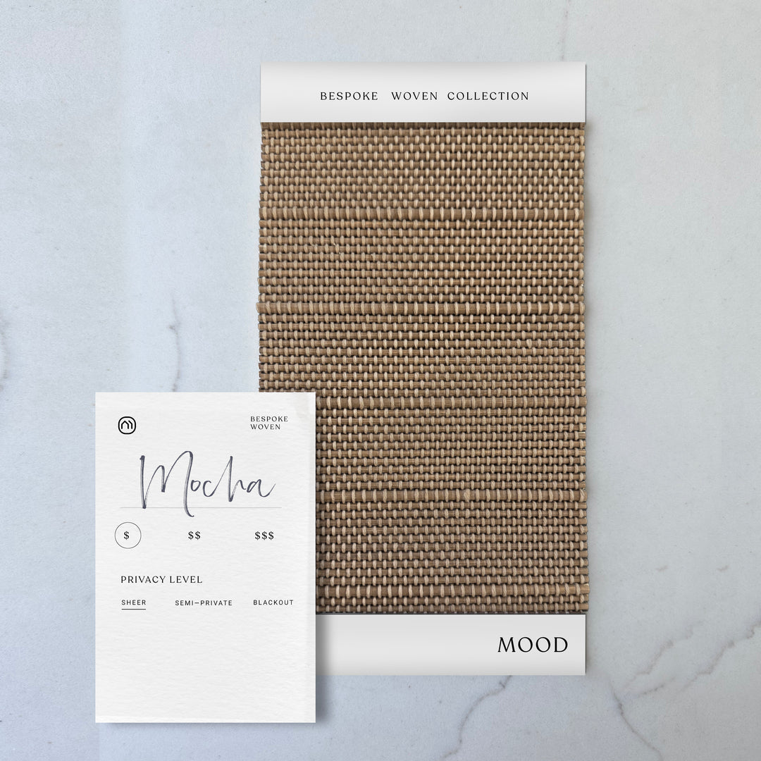 Fully Custom Bamboo Shade w/ Liner: Bespoke Woven Collection