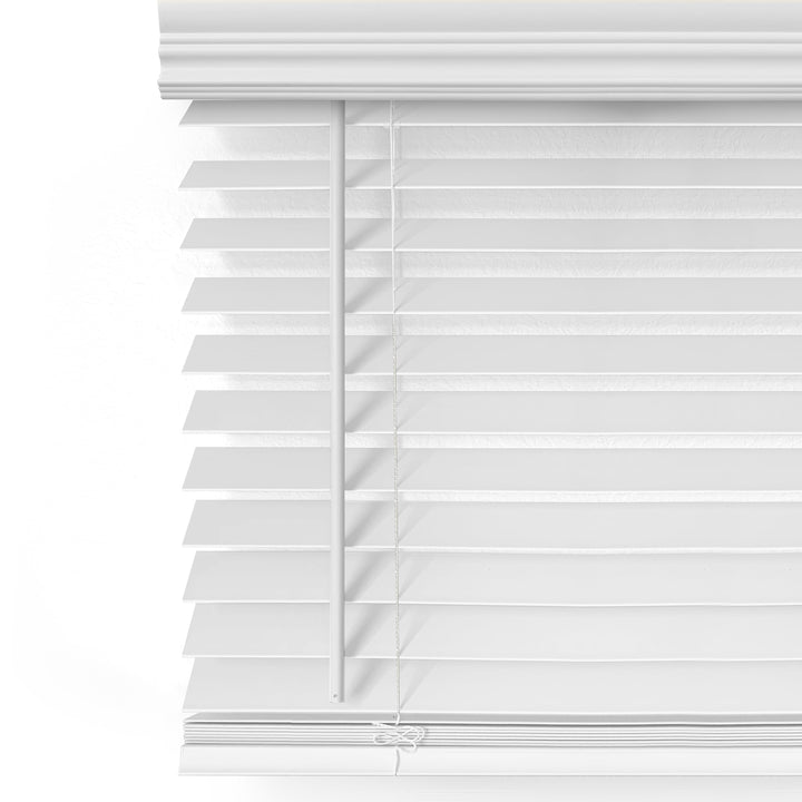 Quick Ship | 2" Faux Wood Blind (Height: 60", Comfort White)