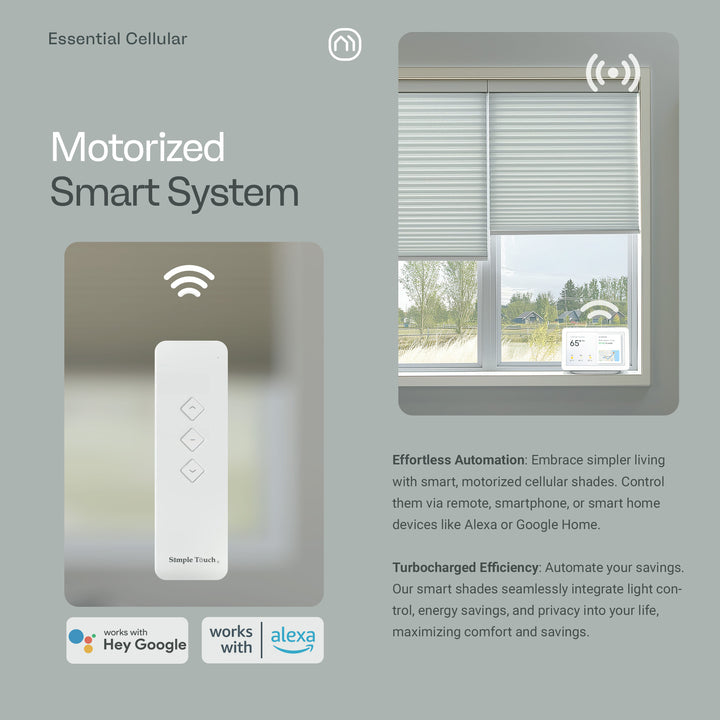 Essential Cellular Shades: Motorized | Light Filtering