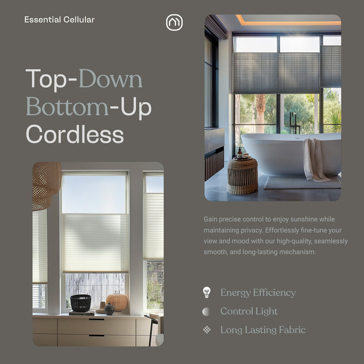 Essential Cellular Shades: Top Down Bottom Up | Light Filtering