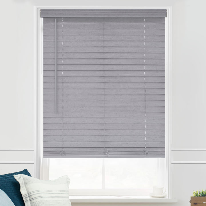 Quick Ship | Architectural 2.5" Faux Wood Blind (Light Grey)