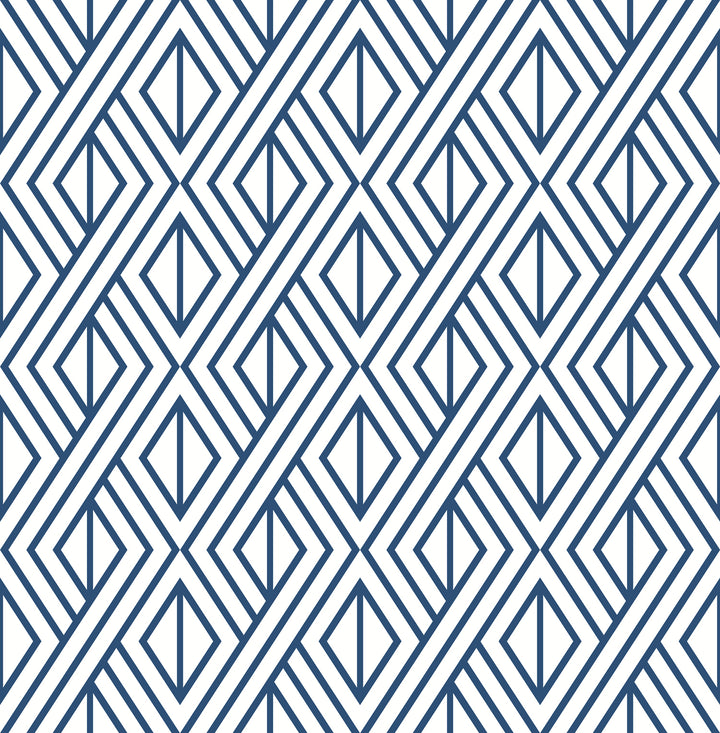 Peel & Stick Wallpapers: Navy Diamond Geometric