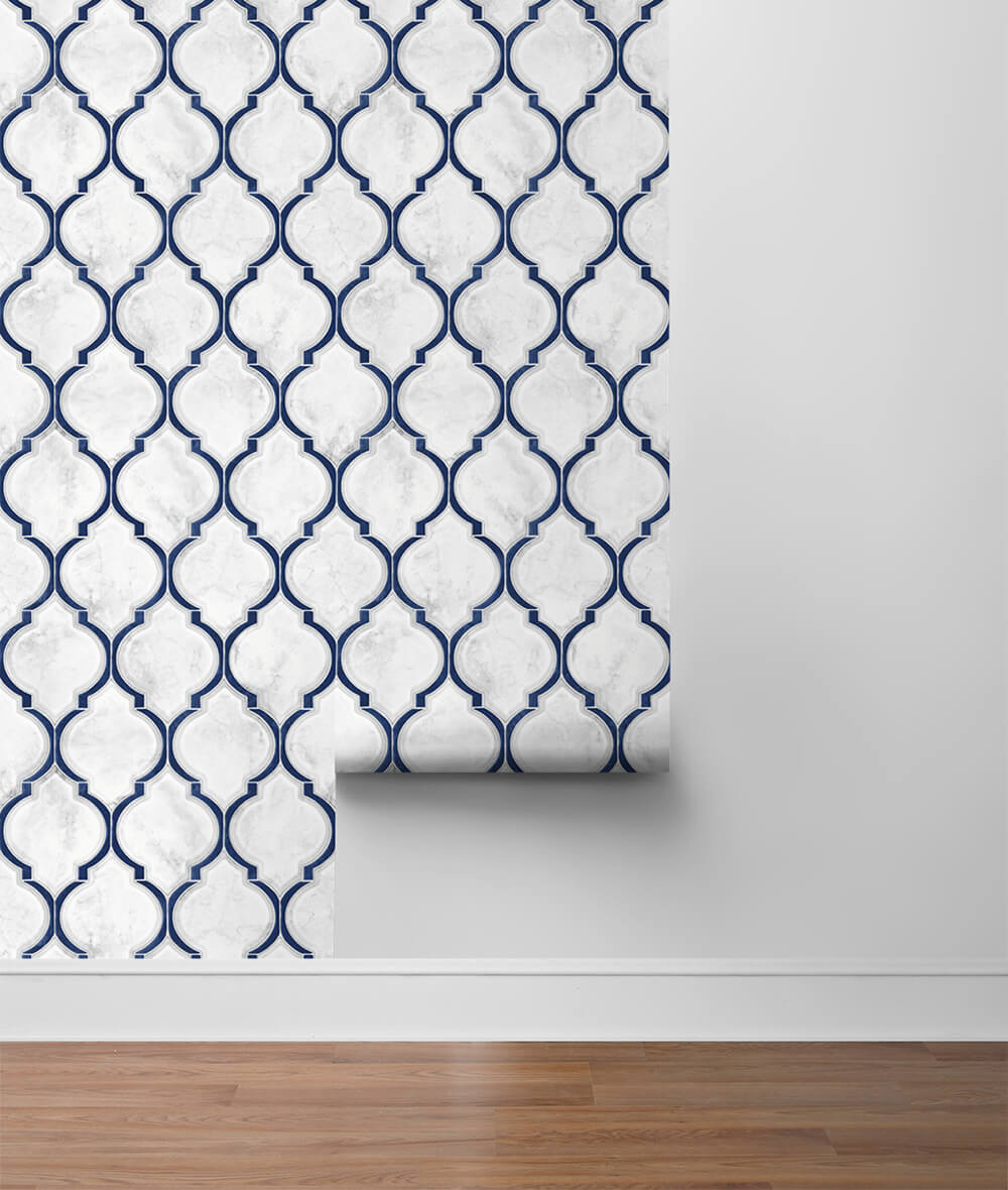 Peel & Stick Wallpapers: Marbled Ogee