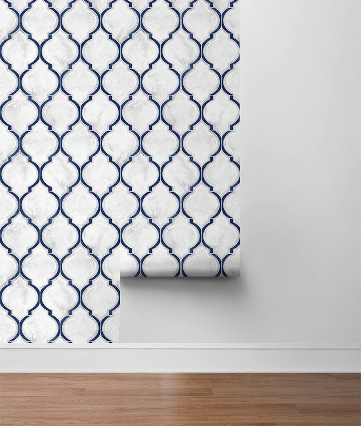 Peel & Stick Wallpapers: Marbled Ogee