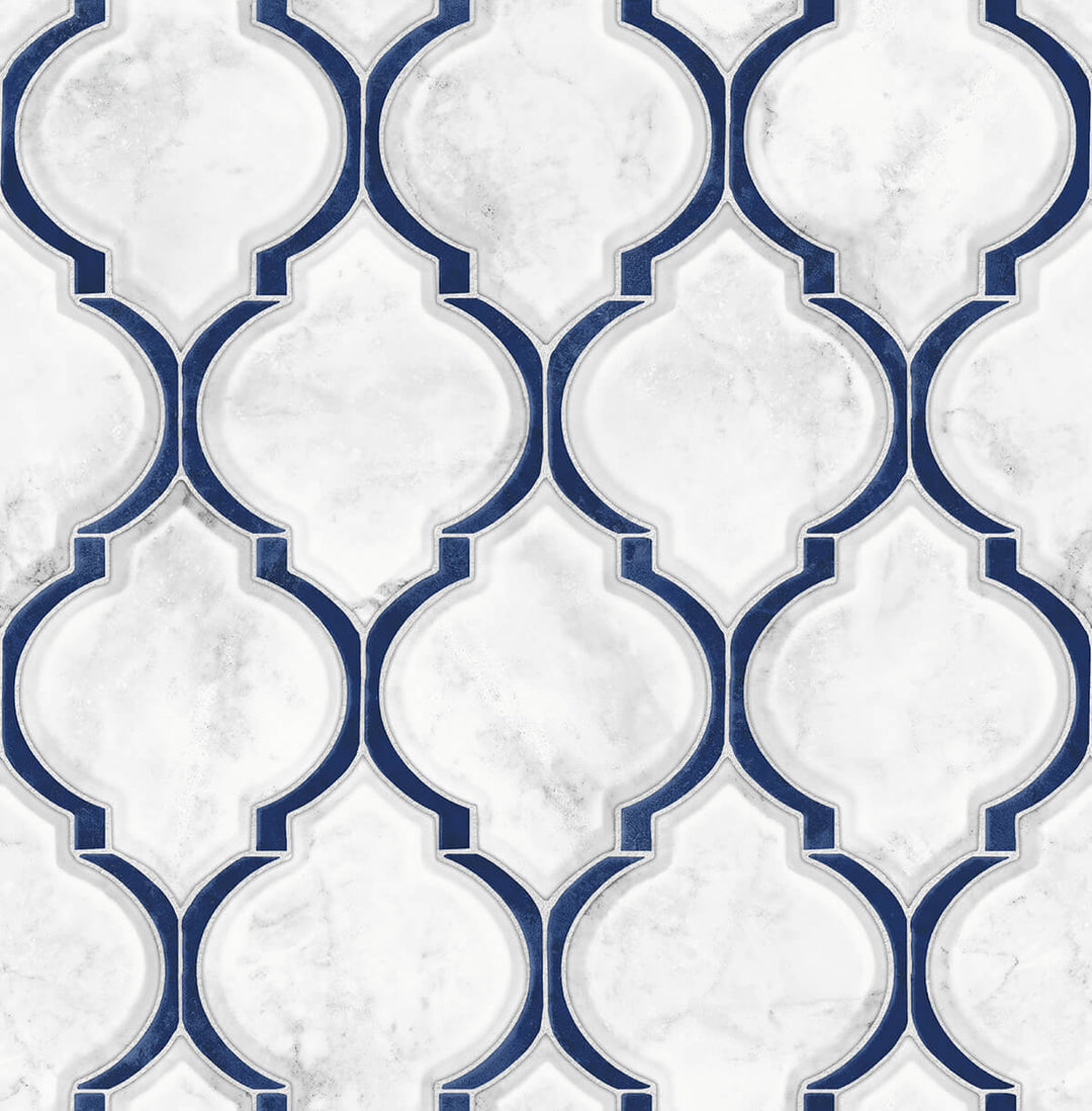 Peel & Stick Wallpapers: Marbled Ogee
