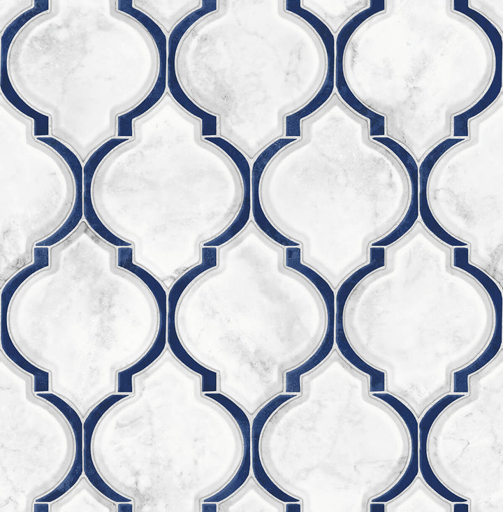 Peel & Stick Wallpapers: Marbled Ogee