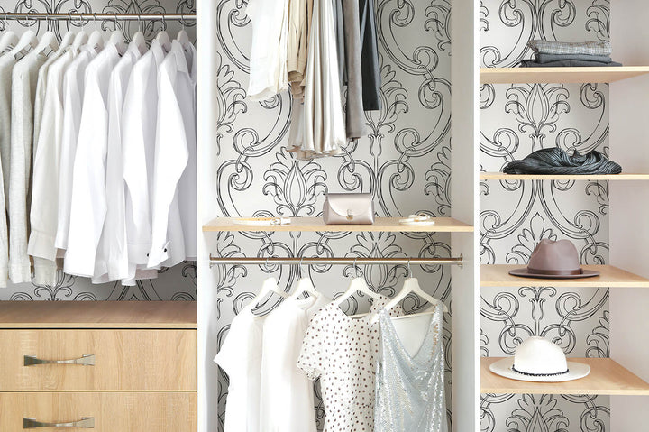 Peel & Stick Wallpapers: Sketched Damask