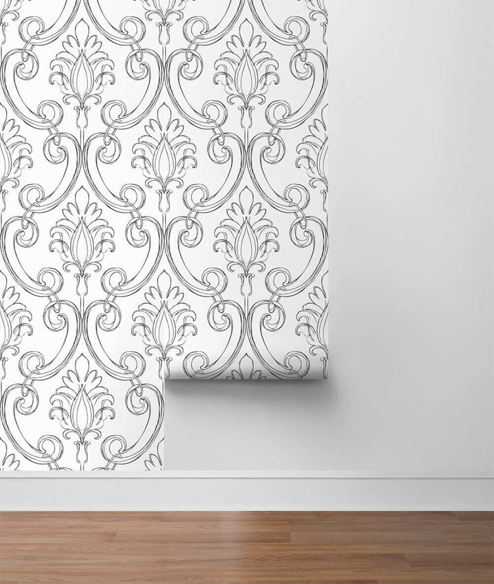 Peel & Stick Wallpapers: Sketched Damask