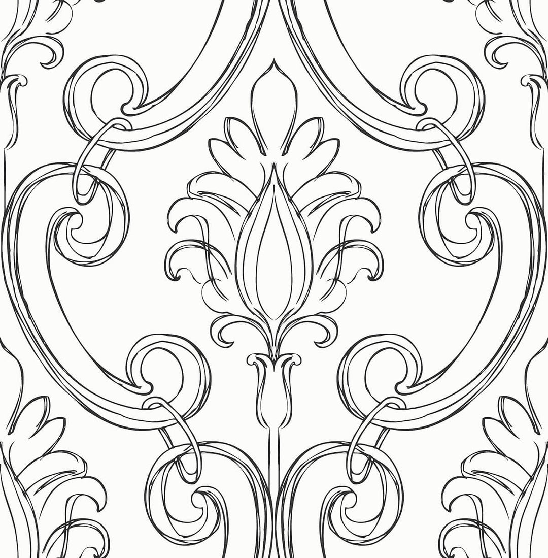 Peel & Stick Wallpapers: Sketched Damask