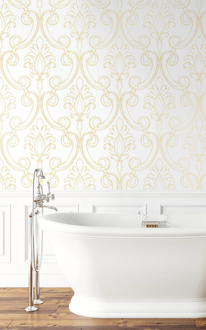 Peel & Stick Wallpapers: Sketched Damask
