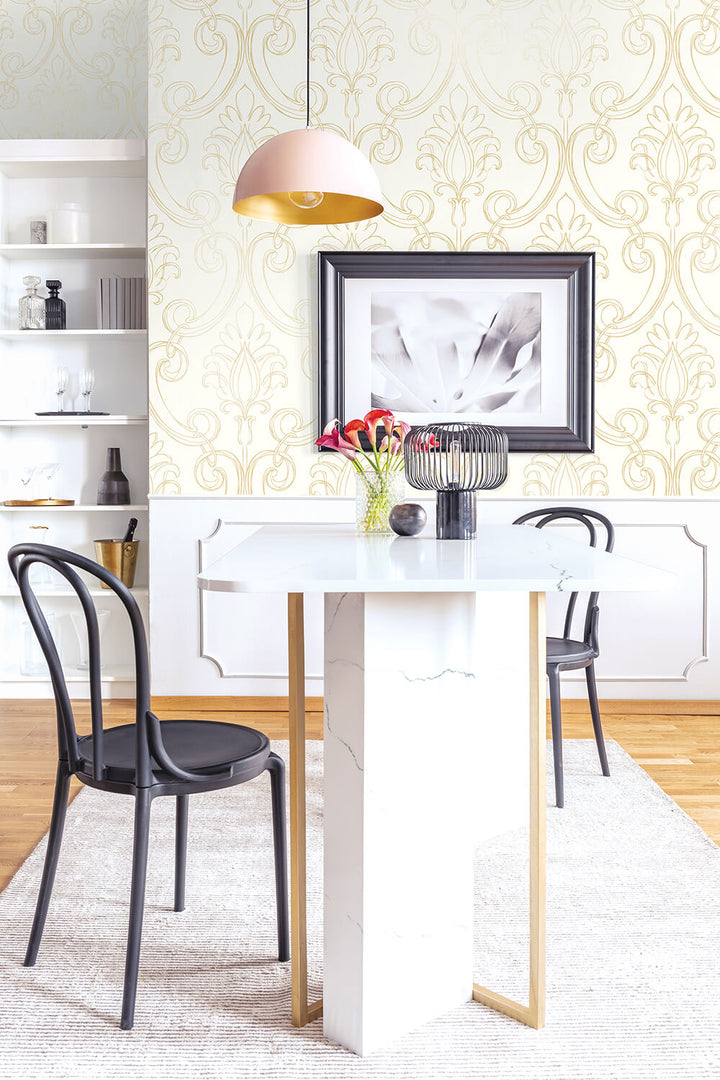 Peel & Stick Wallpapers: Sketched Damask