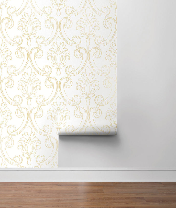 Peel & Stick Wallpapers: Sketched Damask