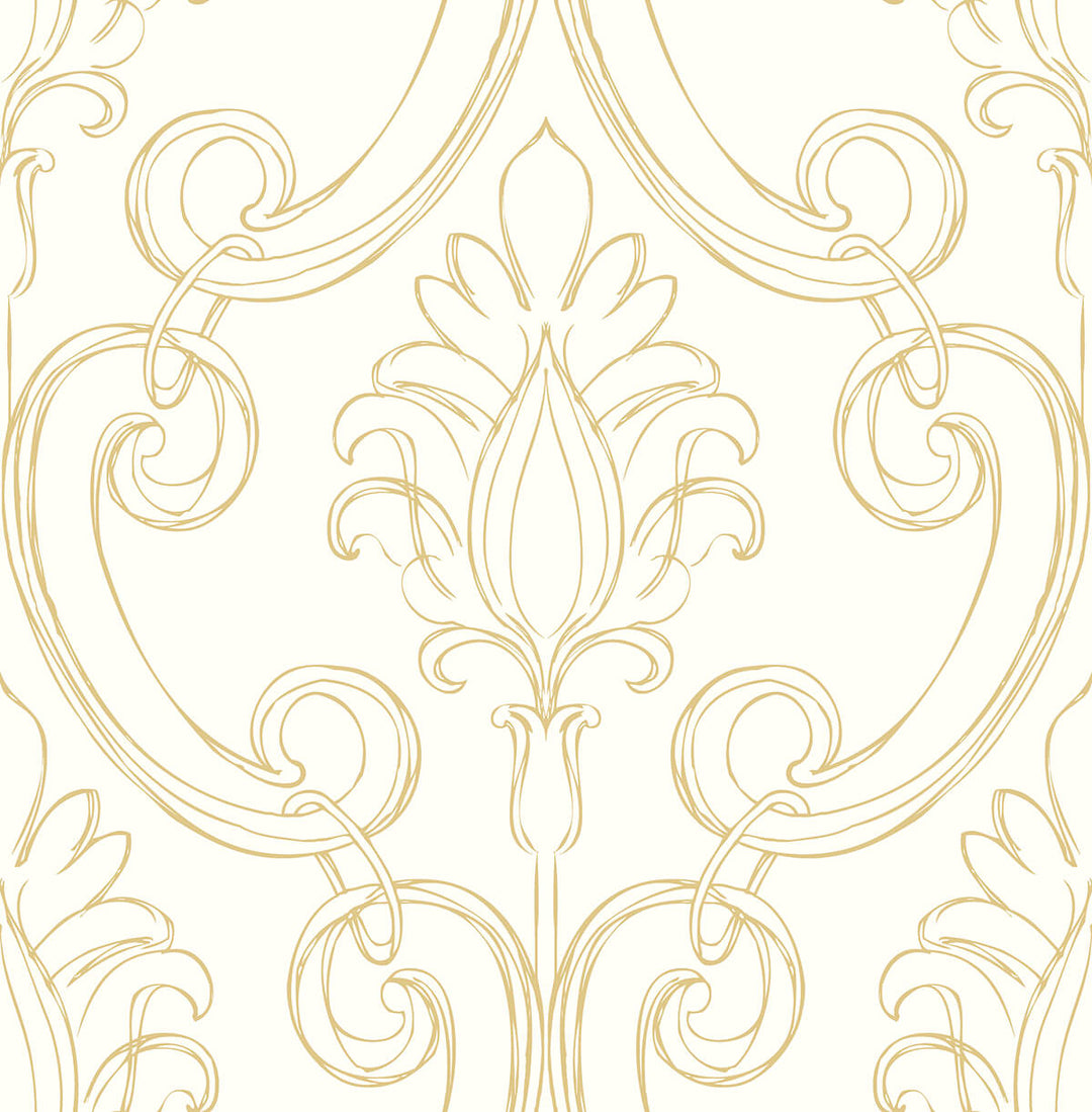 Peel & Stick Wallpapers: Sketched Damask