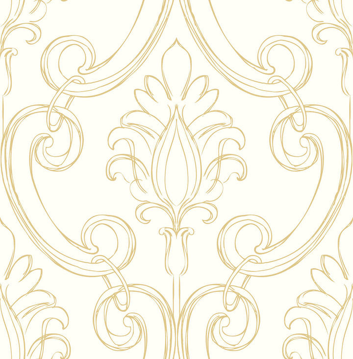 Peel & Stick Wallpapers: Sketched Damask