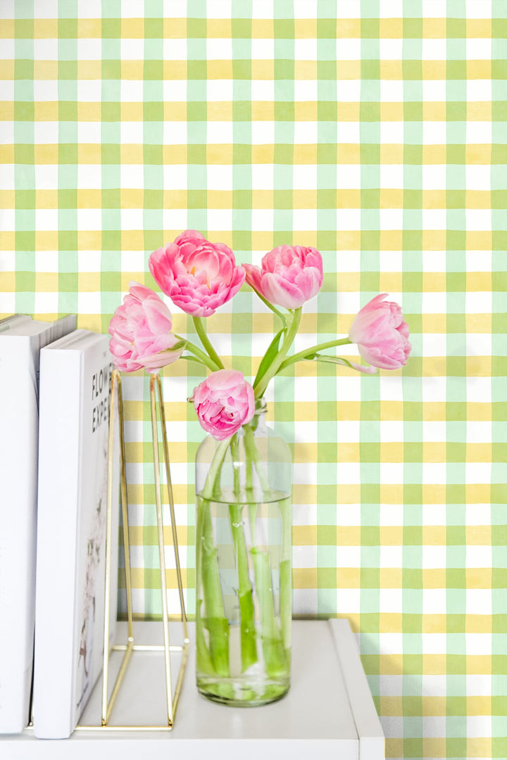 Peel & Stick Wallpapers: Spring Plaid