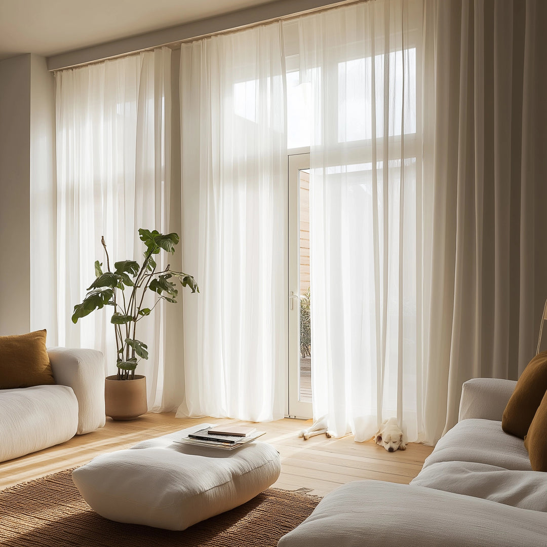 Curtains with Casual Headers: Sheer Collection