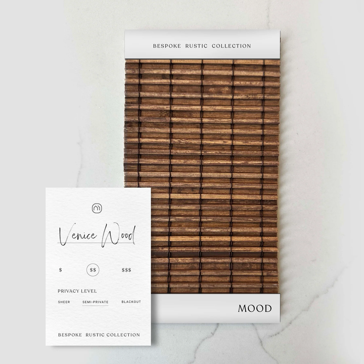Fully Custom Bamboo Shade w/ Liner: Bespoke Rustic I Collection