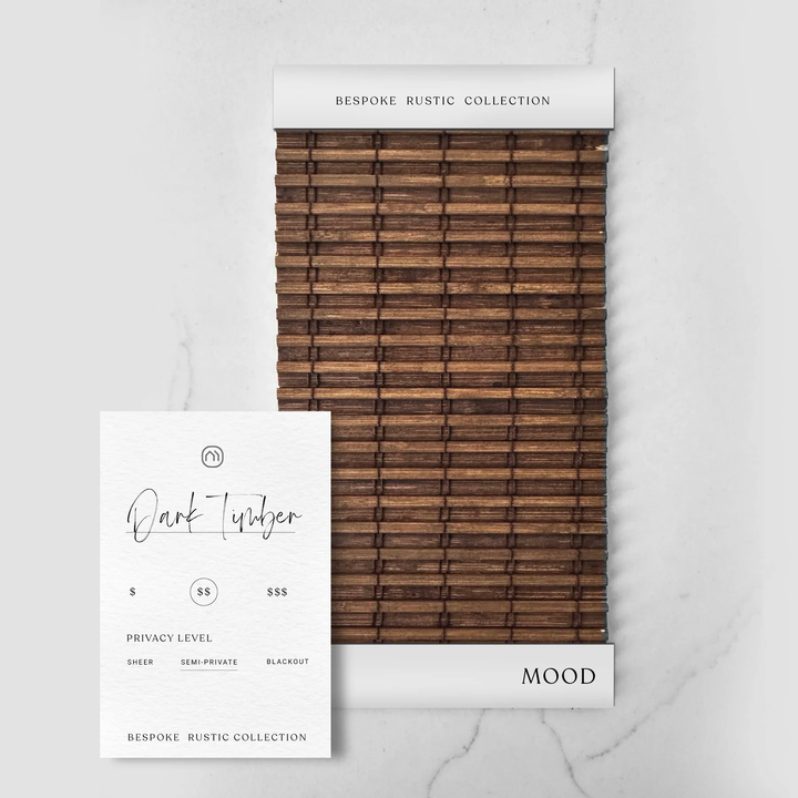 Fully Custom Bamboo Shade w/ Liner: Bespoke Rustic I Collection
