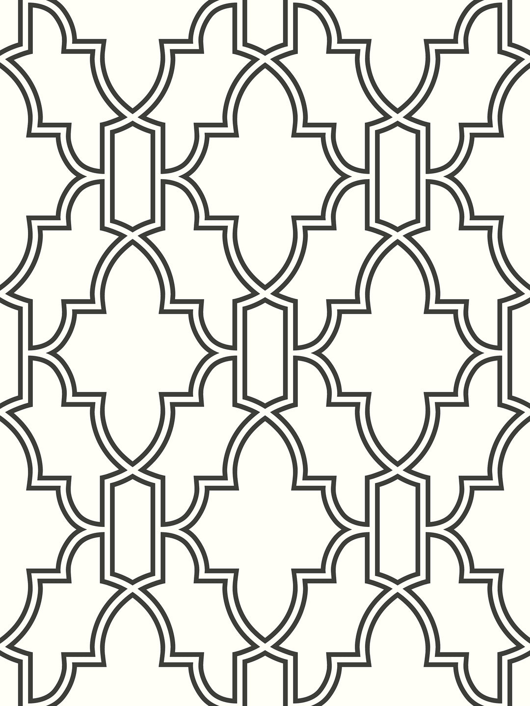Peel & Stick Wallpapers: Black and White Tile Trellis