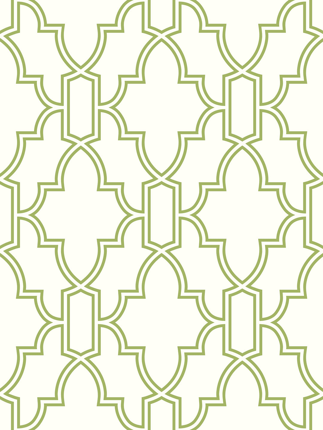 Peel & Stick Wallpapers: Green and White Tile Trellis