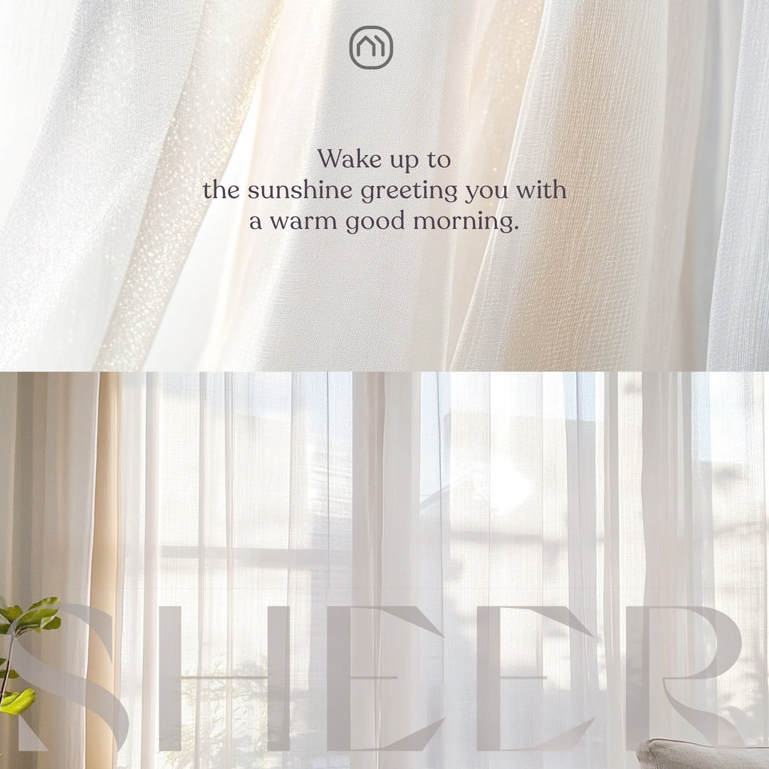 Curtains with Pleated Headers: Sheer Collection