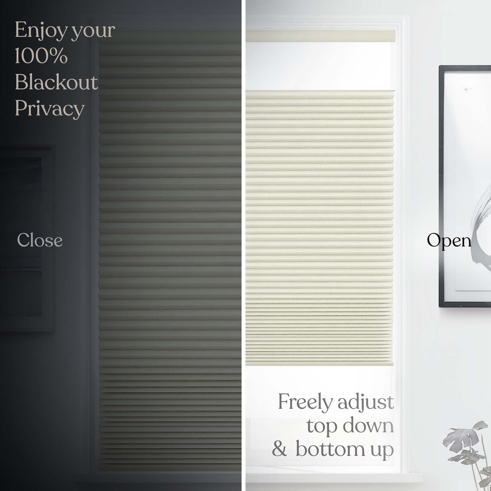 Top down bottom up deals cellular shades